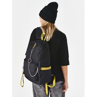 Рюкзак «Молодёжный» чёрный с желтым